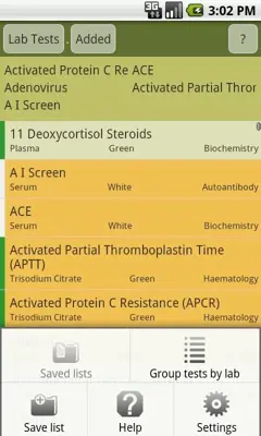 PediResi Lab Tests android App screenshot 1