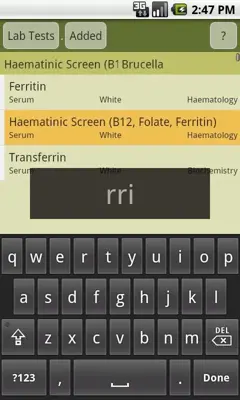 PediResi Lab Tests android App screenshot 2